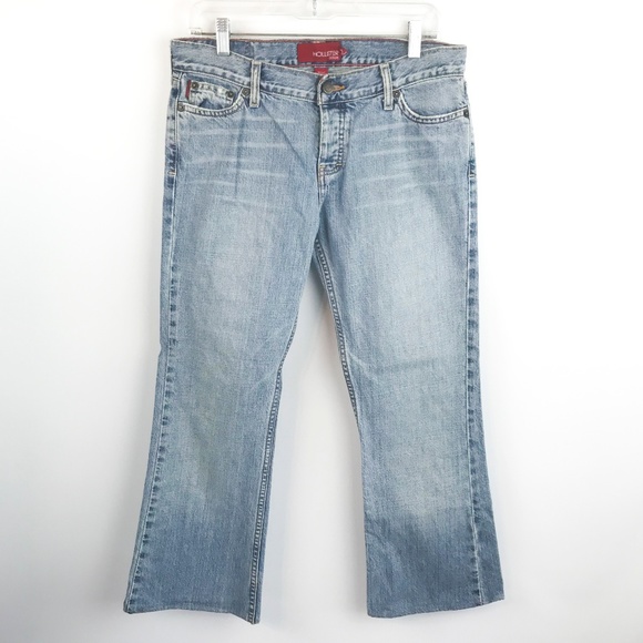 Hollister Denim - 🍍 HOLLISTER Light Wash Button Fly Flare Jeans 7 Short